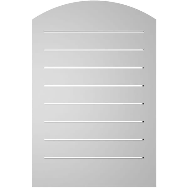 Ekena Millwork Arch Top Surface Mount PVC Gable Vent: Non-Functional, w/2"W x 1-1/2"P Brickmould Frame, 20"W x 28"H - GVPAR20X2802SN