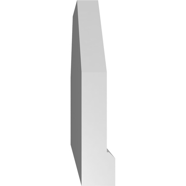 Ekena Millwork Octagonal Top Surface Mount PVC Gable Vent w/ 2"W x 2"P Brickmould Sill Frame, 18"W x 12"H - GVPOT18X1203SN
