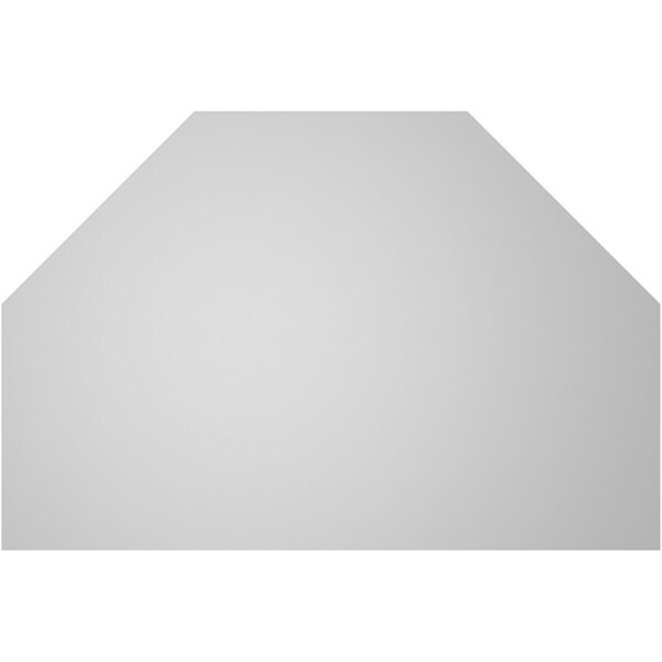 Ekena Millwork Octagonal Top Surface Mount PVC Gable Vent w/ 2"W x 2"P Brickmould Sill Frame, 18"W x 12"H - GVPOT18X1203SN