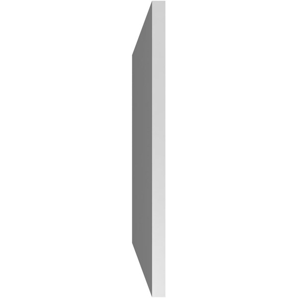 Ekena Millwork Vertical Surface Mount PVC Gable Vent: Non-Functional, w/ 3-1/2"W x 1"P Standard Frame, 24"W x 22"H - GVPVE24X2201SN