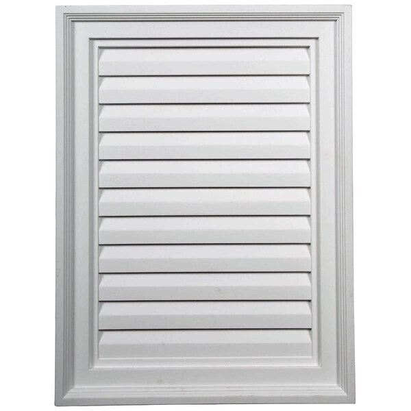 Ekena Millwork Vertical Urethane Gable Vent Louver, Non-Functional, 18"W x 18"H - GVVE18X18D