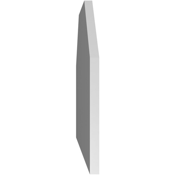 Ekena Millwork Octagonal Top Surface Mount PVC Gable Vent w/ 3-1/2"W x 1"P Standard Frame, 26"W x 20"H - GVPOT26X2001SN