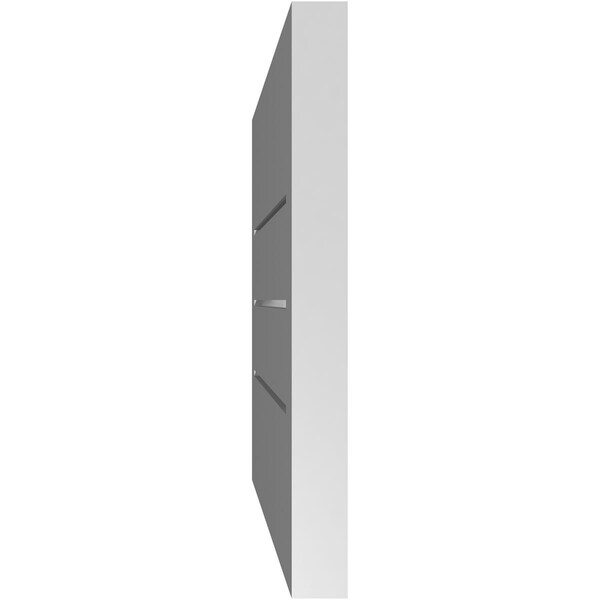 Ekena Millwork Vertical Surface Mount PVC Gable Vent: Functional, w/ 2"W x 1-1/2"P Brickmould Frame, 22"W x 16"H - GVPVE22X1602SF