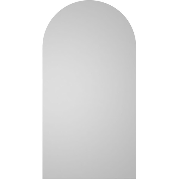 Ekena Millwork Round Top Surface Mount PVC Gable Vent w/ 2"W x 1-1/2"P Brickmould Frame, 22"W x 42"H - GVPRT22X4202SN