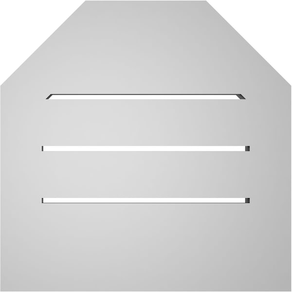 Ekena Millwork Octagonal Top Surface Mount PVC Gable Vent w/ 2"W x 2"P Brickmould Sill Frame, 14"W x 14"H - GVPOT14X1403SF