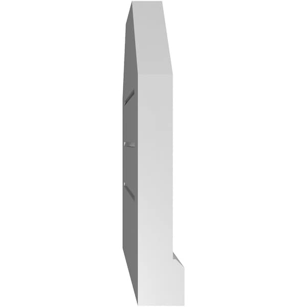 Ekena Millwork Octagonal Top Surface Mount PVC Gable Vent w/ 2"W x 2"P Brickmould Sill Frame, 14"W x 14"H - GVPOT14X1403SF