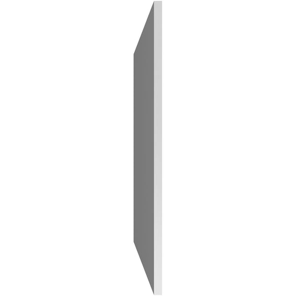 Ekena Millwork Vertical Surface Mount PVC Gable Vent: Non-Functional, w/3-1/2"W x 1"H, Standard Frame, 38"W x 36"H - GVPVE38X3601SN