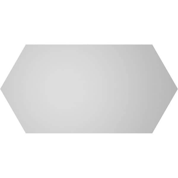 Ekena Millwork Half Round Surface Mount PVC Gable Vent w/ 3-1/2"W x 1"P Standard Frame, 30"W x 15"H - GVPHR30X1501SN