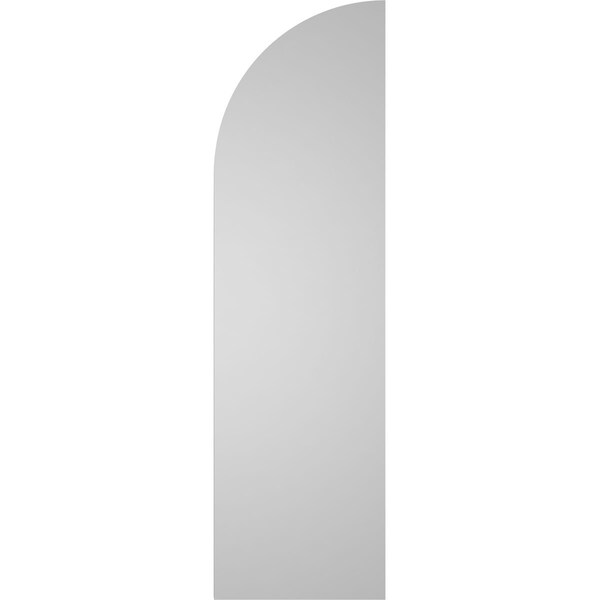 Ekena Millwork Quarter Round Top Right Surface Mount PVC Gable Vent w/ 3-1/2"W x 1"P Standard Frame, 12"W x 42"H - GVPQR12X4201SN