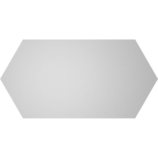 Ekena Millwork Half Round Surface Mount PVC Gable Vent w/ 2"W x 1-1/2"P Brickmould Frame, 38"W x 19"H - GVPHR38X1902SN