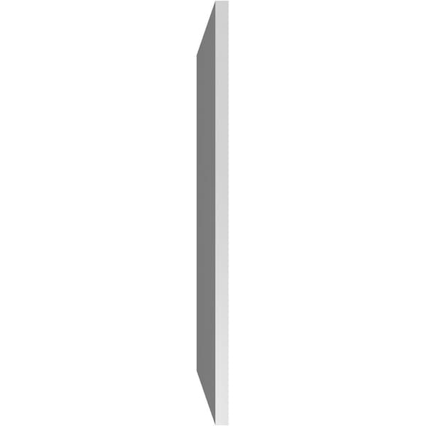 Ekena Millwork Vertical Surface Mount PVC Gable Vent: Non-Functional, w/ 3-1/2"W x 1"P Standard Frame, 18"W x 32"H - GVPVE18X3201SN