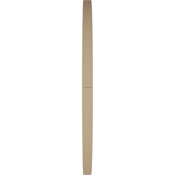 Ekena Millwork Timberthane Rough Sawn Round Faux Wood Non-Functional Gable Vent, Primed Tan, 33"W x 33"H - GVURRO33DRSPR