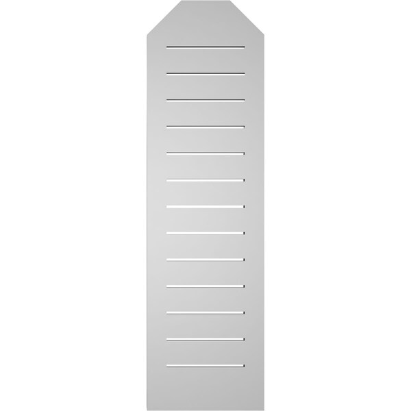 Ekena Millwork Octagonal Top Surface Mount PVC Gable Vent w/ 2"W x 2"P Brickmould Sill Frame, 12"W x 42"H - GVPOT12X4203SF