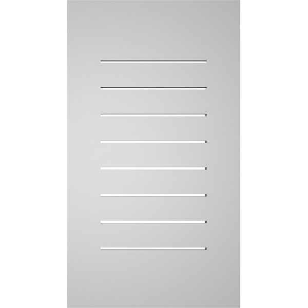 Ekena Millwork Vertical Surface Mount PVC Gable Vent: Functional, w/ 3-1/2"W x 1"P Standard Frame, 18"W x 32"H - GVPVE18X3201SF