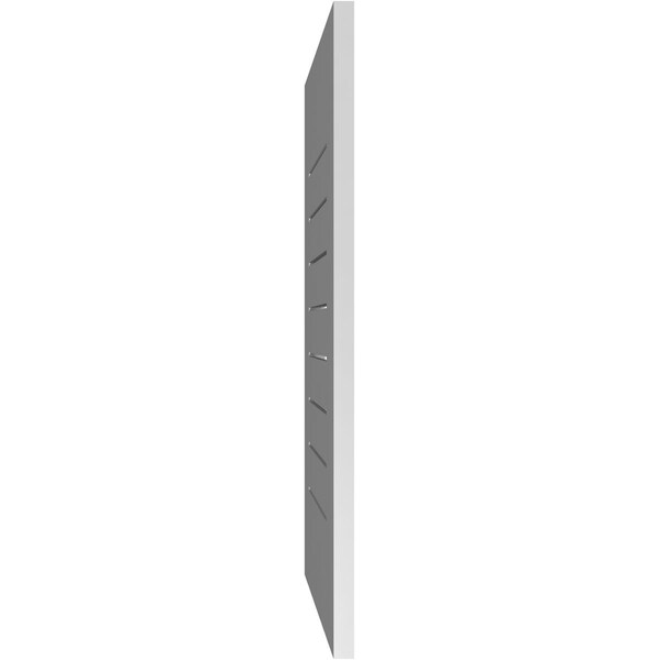Ekena Millwork Vertical Surface Mount PVC Gable Vent: Functional, w/ 3-1/2"W x 1"P Standard Frame, 18"W x 32"H - GVPVE18X3201SF