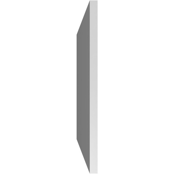 Ekena Millwork Vertical Surface Mount PVC Gable Vent: Non-Functional, w/ 3-1/2"W x 1"P Standard Frame, 30"W x 22"H - GVPVE30X2201SN