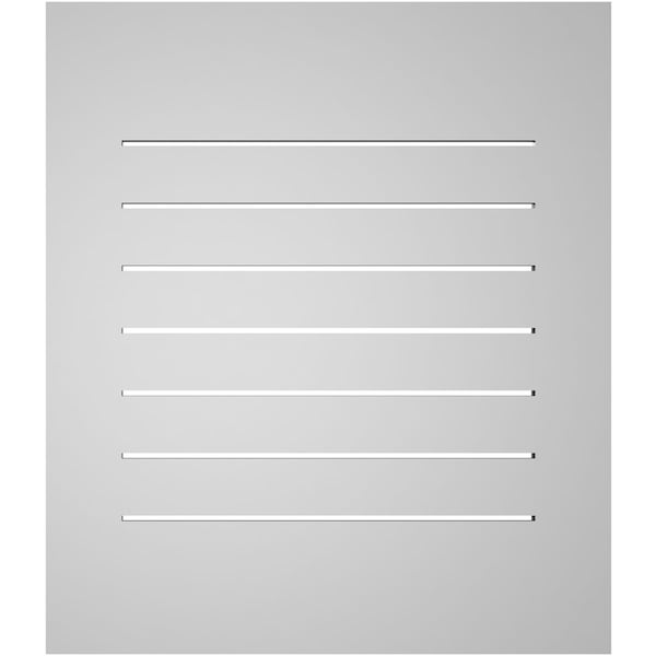 Ekena Millwork Vertical Surface Mount PVC Gable Vent: Functional, w/ 3-1/2"W x 1"P Standard Frame, 26"W x 30"H - GVPVE26X3001SF
