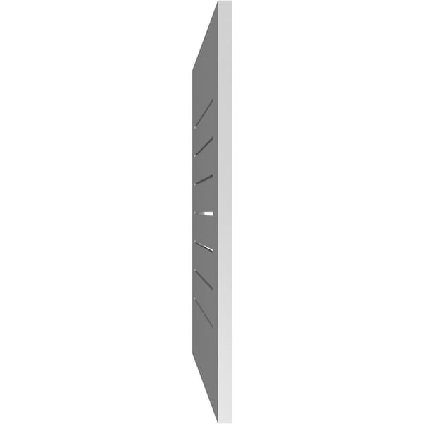 Ekena Millwork Vertical Surface Mount PVC Gable Vent: Functional, w/ 3-1/2"W x 1"P Standard Frame, 26"W x 30"H - GVPVE26X3001SF
