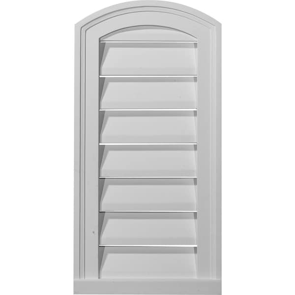Ekena Millwork Eyebrow Urethane Gable Vent Louver, Non-Functional, 12"W x 17"H - GVEY12X17D