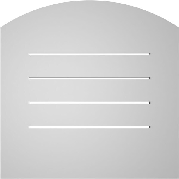 Ekena Millwork Arch Top Surface Mount PVC Gable Vent: Non-Functional, w/ 3-1/2"W x 1"P Standard Frame, 20"W x 42"H - GVPAR20X4201SN