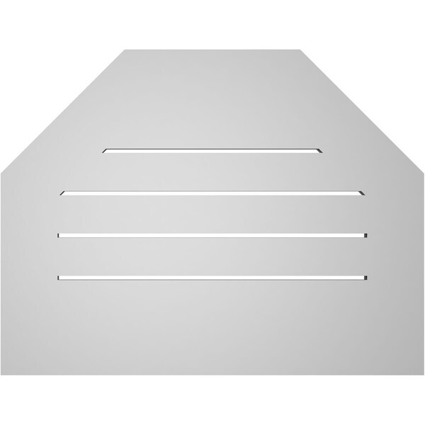 Ekena Millwork Octagonal Top Surface Mount PVC Gable Vent: Functional, w/ 3-1/2"W x 1"P Standard Frame, 26"W x 20"H - GVPOT26X2001SF