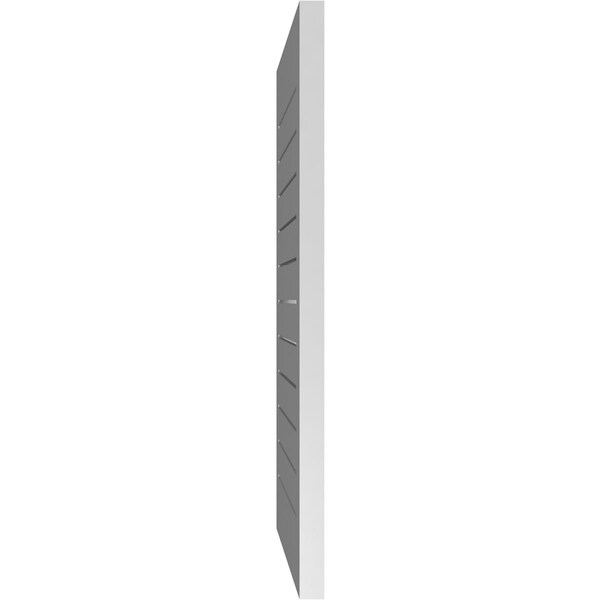 Ekena Millwork Vertical Surface Mount PVC Gable Vent: Functional, w/ 2"W x 1-1/2"P Brickmould Frame, 18"W x 36"H - GVPVE18X3602SF