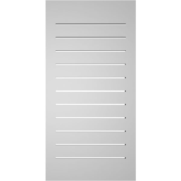 Ekena Millwork Vertical Surface Mount PVC Gable Vent: Functional, w/ 2"W x 1-1/2"P Brickmould Frame, 18"W x 36"H - GVPVE18X3602SF