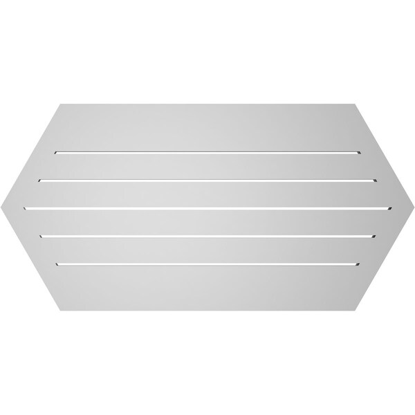 Ekena Millwork Half Round Surface Mount PVC Gable Vent: Functional, w/ 2"W x 1-1/2"P Brickmould Frame, 42"W x 21"H - GVPHR42X2102SF