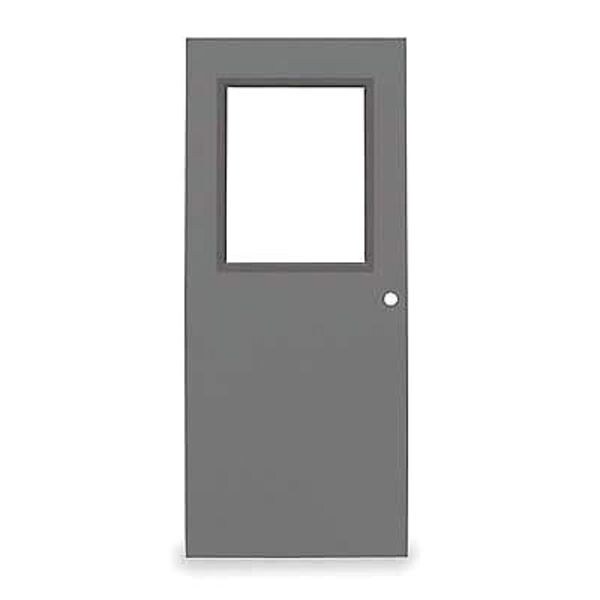 Ceco Half Glass Steel Door, 80 in H, 32 in W, 1 3/4 in Thick, 16-gauge, Type: 2 - CHMD X HG28 68 X CY-CU-16GA