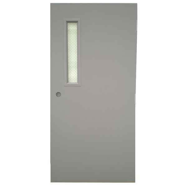 Ceco Narrow Light Steel Door with Glass, 80 in H, 30 in W, 1 3/4 in Thick, 18-gauge, Type: 1 - CHMD X NL26 68 X CYL-CE-18GA-WG