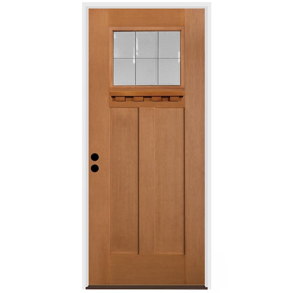 Codel Doors 32" x 80" Fir Grain Shaker Exterior Fiberglass Door - 2868RHISPFGHFLS200P691615B