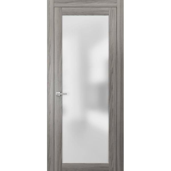 Sartodoors Slab Interior Door, 36" x 84", Black - PLANUM2102ID-GA-3084
