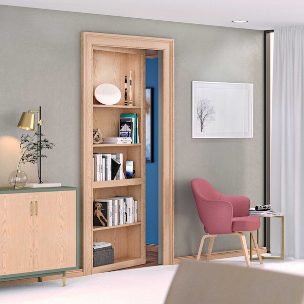 Invisidoor Maple Inswing Jamb Accessory for 32 in. or 36 in. Bookcase Door - ID.JAM36IS.MA
