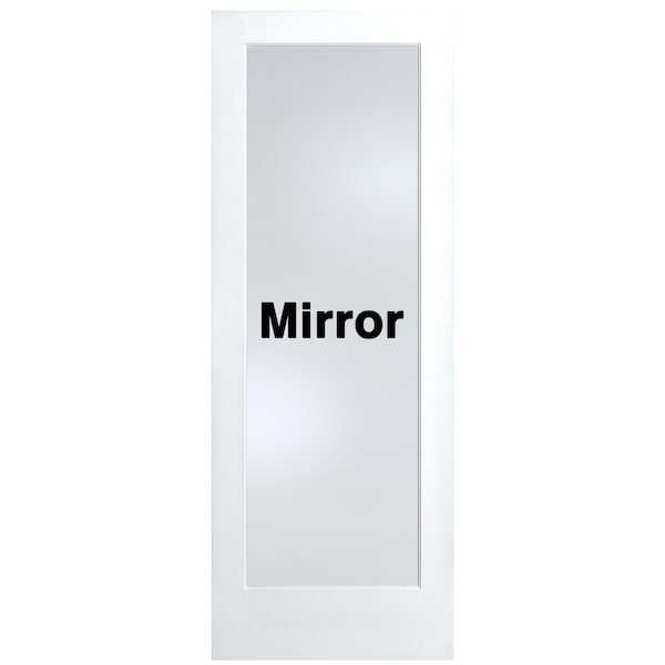 Trimlite 36" x 80" Primed 1-Lite Interior French Slab Door with Mirror Two-Sides Tempered Glass - 3068PRI1501MIRT