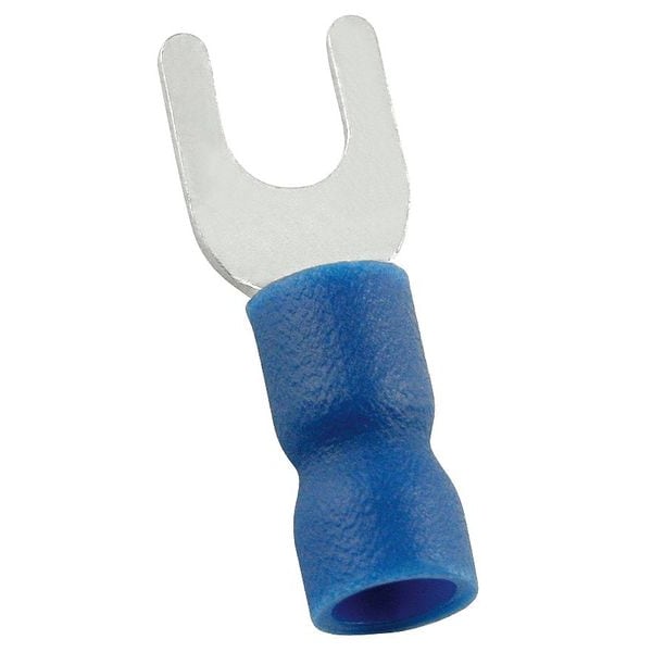 Terminal de horquilla de bloque de vinilo de 16-14 AWG de Power First para tornillo #8, paquete de 100.