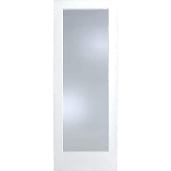 Trimlite 36" x 80" Primed 1-Lite Interior French Slab Door with Clear Tempered Glass - 3068PRI1501CLET