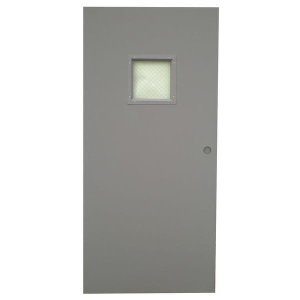 Ceco Vision Light Steel Door with Glass, 80 in H, 30 in W, 1 3/4 in Thick, 18-gauge, Type: 1 - CHMD X VL26 68 X CYL-CE-18GA-WG