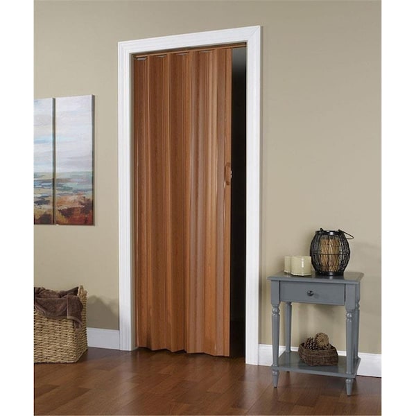 Perfectpatio 48 x 96 in. Via Fruitwood Vinyl Folding Door - PE3028838