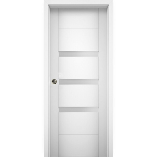 Vdomdoors Double French Interior Door, Gray - SETE6900PD-WS-2896