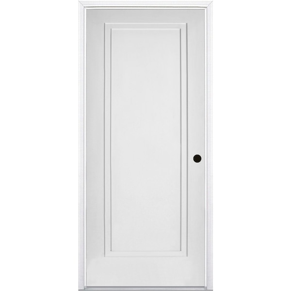Codel Doors 36"x80"x1-3/4" Primed 1-Panel 2-Step Interior Shaker 20min Fire Rated 6-9/16" LH Prehung Door - 3068134PRI849120MLH26DM6916