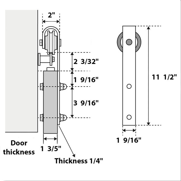 Sartodoors Sturdy Dbl Barn Door 48 x 84in, Nordic White W/ Frosted Glass, SS 13FT Rail Hangers Heavy Set - SETE6933DB-S-NOR-4884