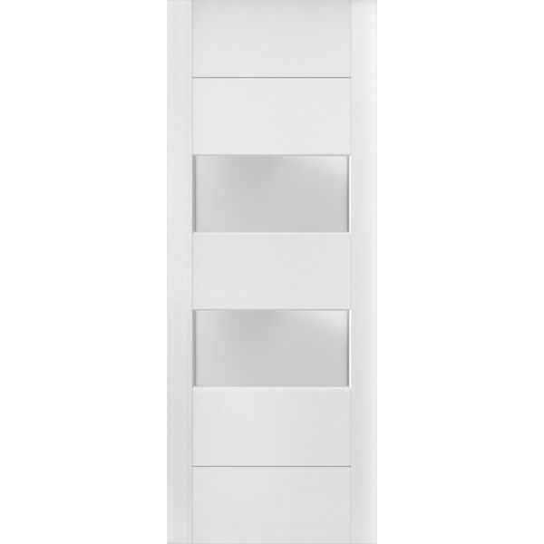 Sartodoors Slab Interior Door, 30" x 80", White - LUCIA4010S-BEM-30