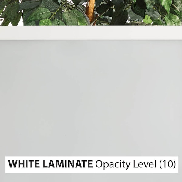 Codel Doors 18" x 80" Primed 3-Panel Equal Panel Interior Shaker Slab Door with White Lami Glass - 1668PRI8433GL