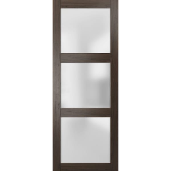 Sartodoors Slab Interior Door, 24" x 96", Chocolate - LUCIA2552S-CA-2496
