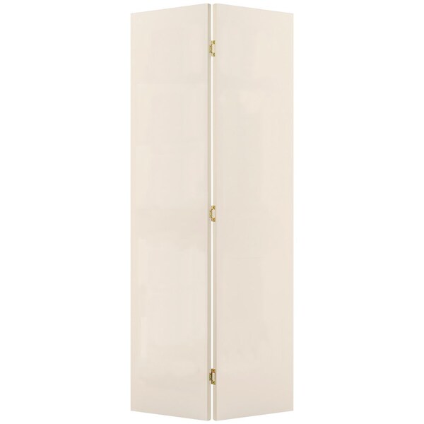 Codel Doors 30" x 80" Primed Hardboard Hollow Core Flush Bifold Door and Hardware - 2668FHCPHBBF