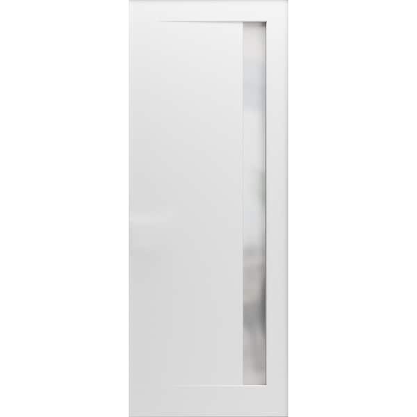 Sartodoors Solid French Double Doors 84 x 84in, Matte Black W/ Frosted Glass, Closet Bedroom Sturdy Doors - SETE6933DD-BLK-8484