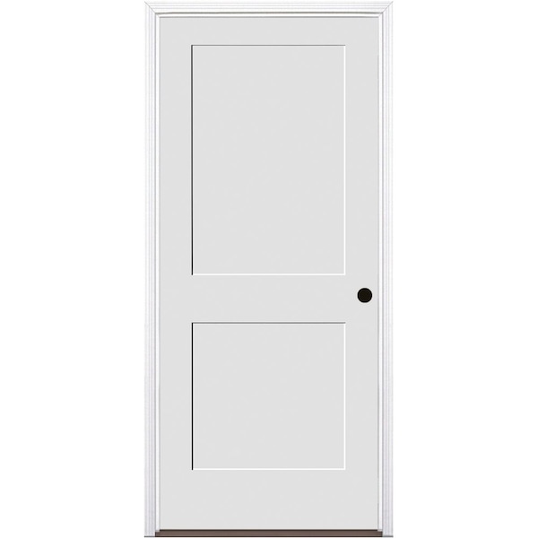 Trimlite Primed 2Panel Interior Shaker 20 Min Fire Rated 49/16" LH Prehung Door Brushed Chrome Hinges - 2668134PRI840220MLH26DB4916