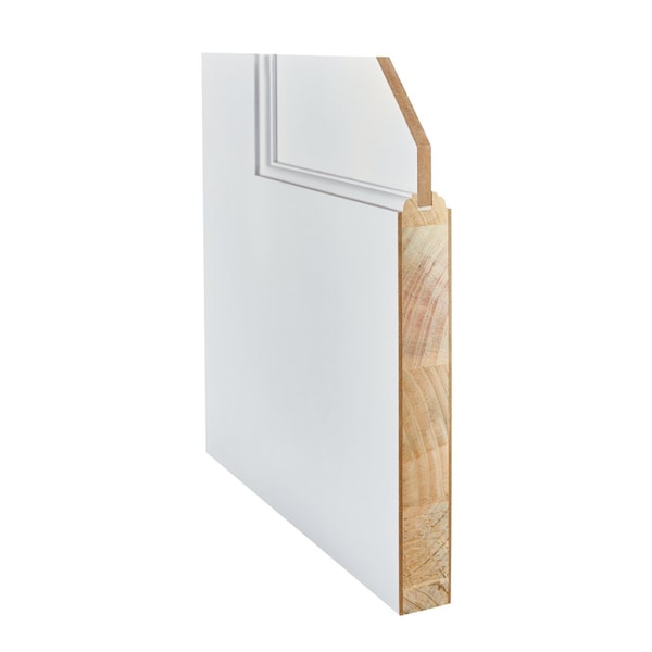 Codel Doors 30" x 80" x 1-3/8" Primed 1-Panel Interior Flat Panel Door with Ovolo Bead 4-9/16" RH Prehung Door - 2668PRI8020RH10B4916