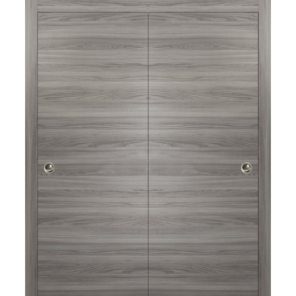 Sartodoors Closet Bypass Interior Door, 72" x 80", Gray - PLANUM10DBD-GANP-72