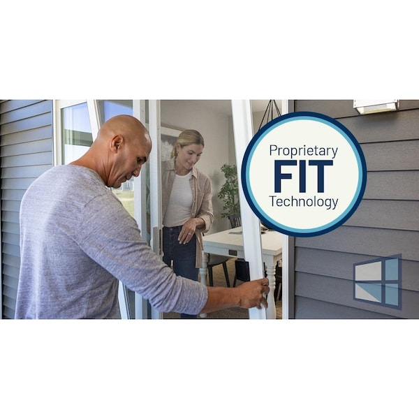 Ritescreen 31.5 in. W x 3 in. H Sliding Screen Door, MOOSEMFIT, PetScreen Mesh, White - MOOSEMFIT